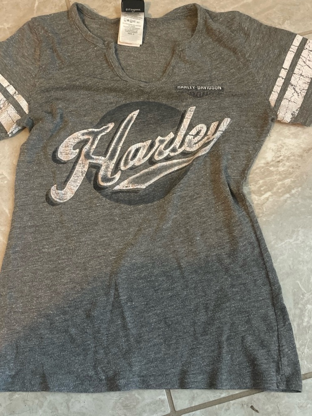 Harley-Davidson Black and Orange Shield Label Tee
